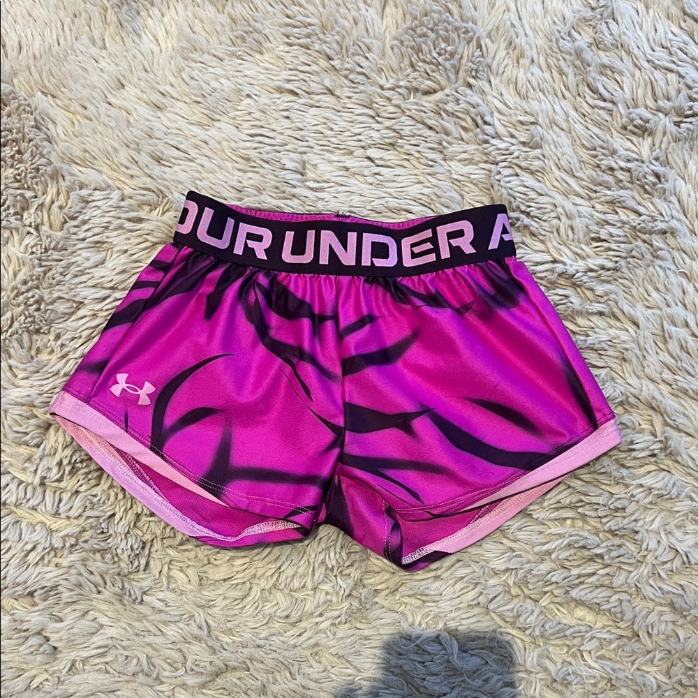 Under Armour Vibrant Pink and Black Athletic Shorts